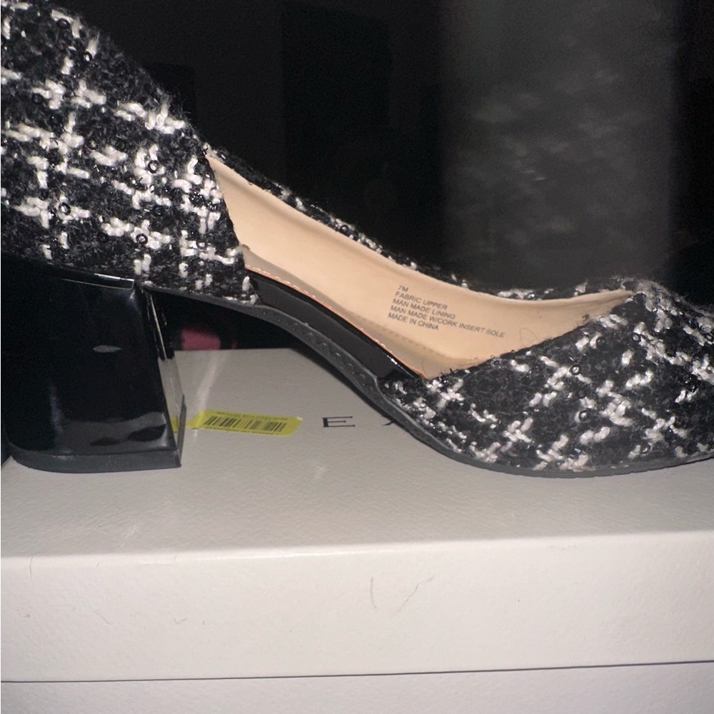 Alex Marie Elegant Black and White Heels